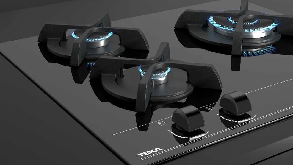 Gas Hob Gbc 63010 Kbn 3 Zones 6250w (Black) - Teka