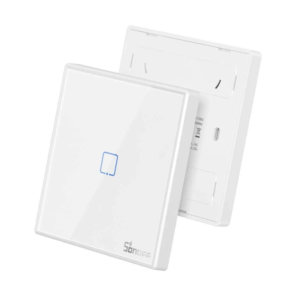 Chytrý Bezdrátový Nástenný Spínac Sonoff T2eu1c-Rf 433mhz (1 Kanál)
