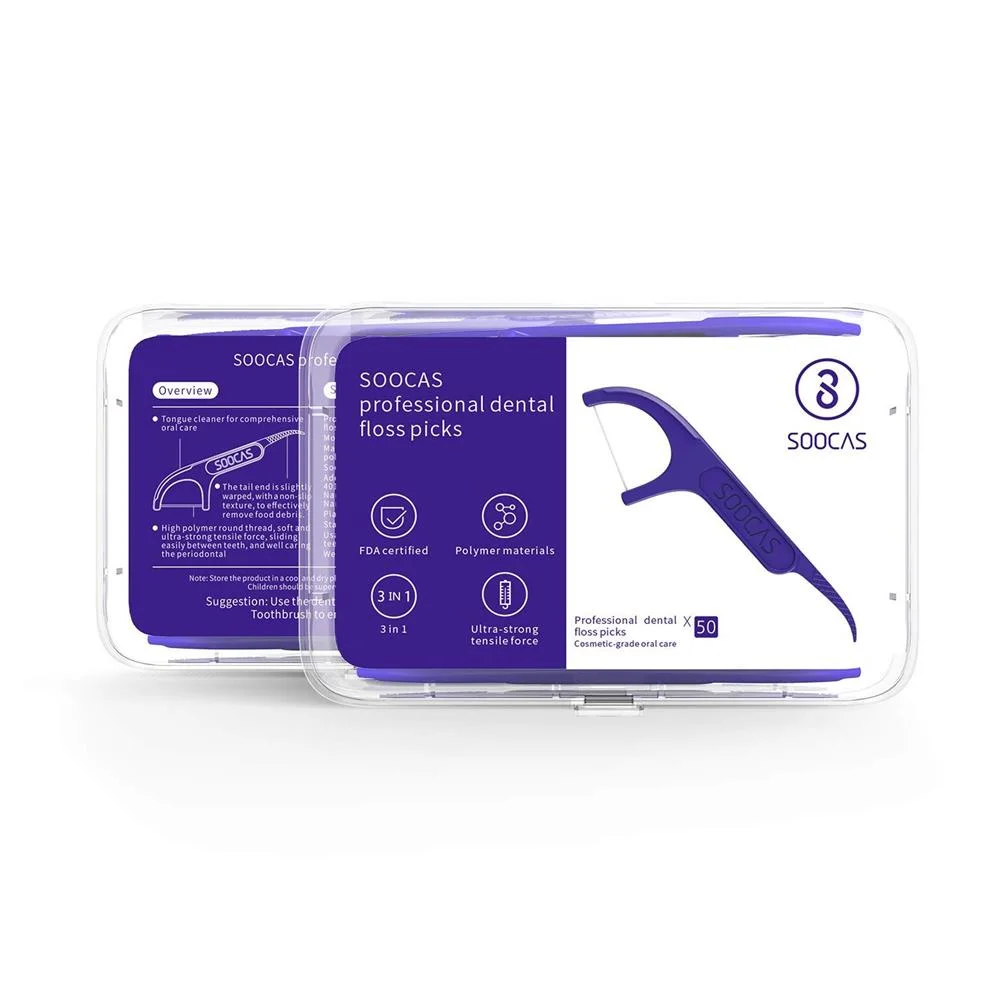 Fio Dental com Suporte - 50 Unidades