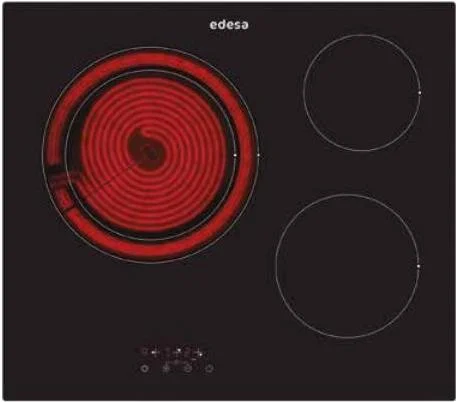 Edesa Evt-6328 R, Preto, Embutido, Cerâmica, Vidr.
