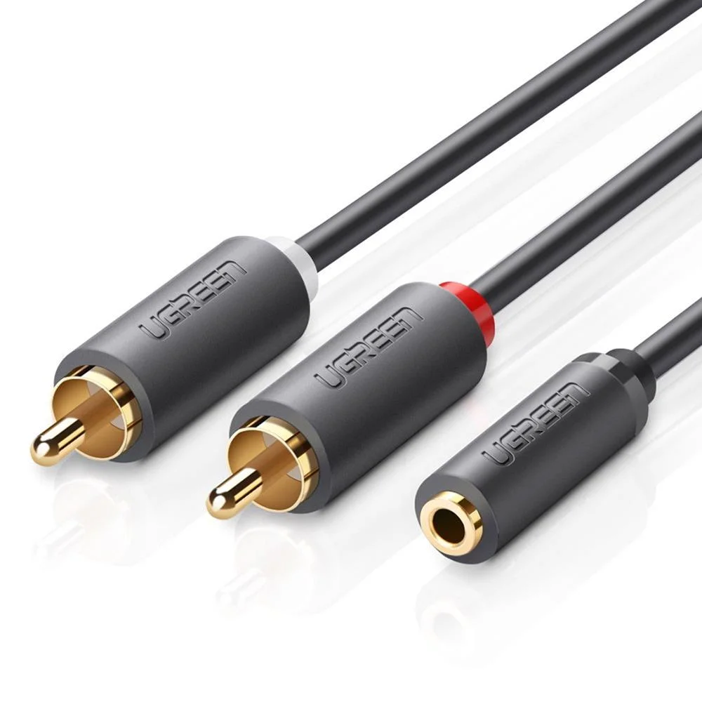 Ugreen 10588, 2 X Rca, Macho, 3,5 Mm, Hembra, 1 M.
