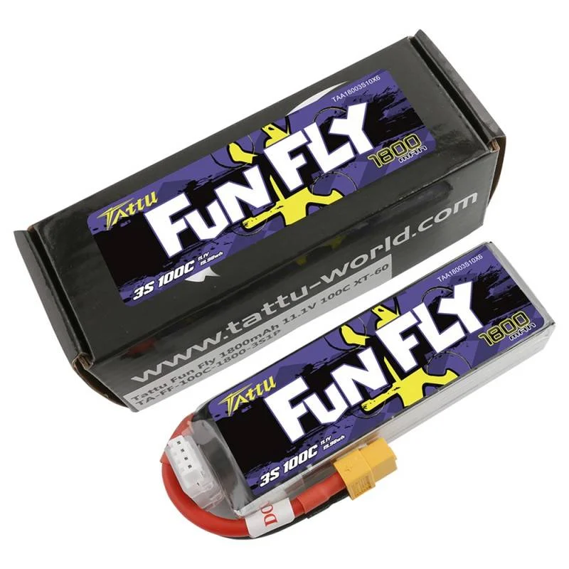 Akumulátor Tattu Funfly 1800mah 11,1v 100c 3s1p Xt60