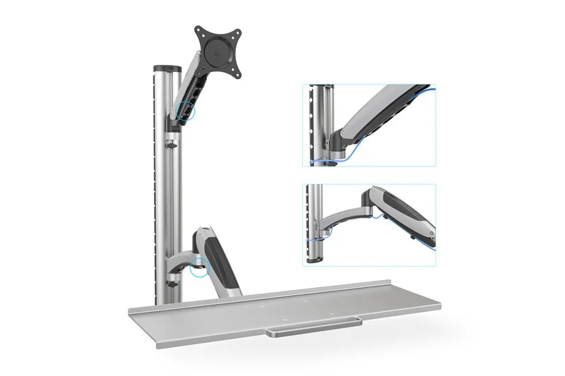 Wall Mount LCD+Keyboard max. 27" max. 8kg