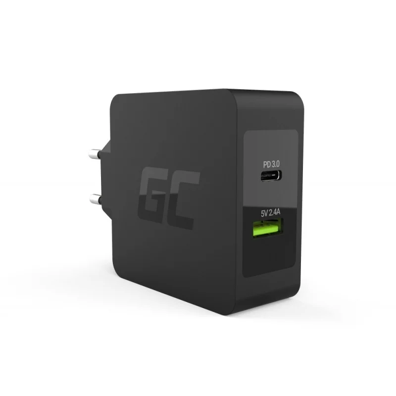 Green Cell Charger Usb-C 45w Pd With Cable Usb-C And Extra Usb Port For Asus Zenbook, Hp Spectre, Hp