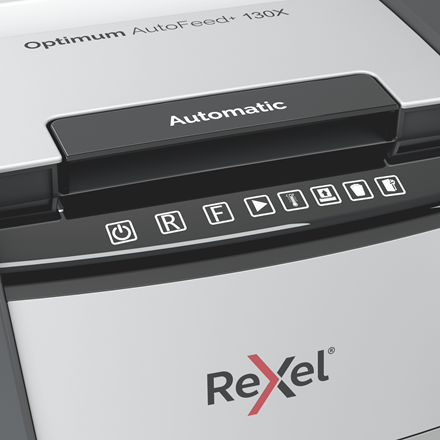 Rexel AutoFeed+ 130X automatic shredder  P-4  cut.