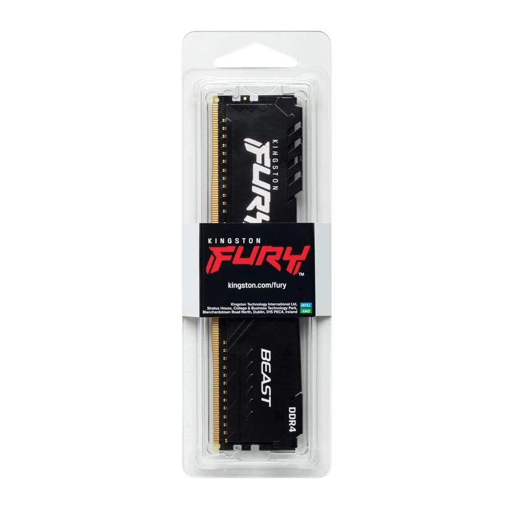 Kingston Fury Beast - Ddr4 - Module - 8 Gb - Dimm 288-Pin - 3600 Mhz / Pc4-28800 - Unbuffered