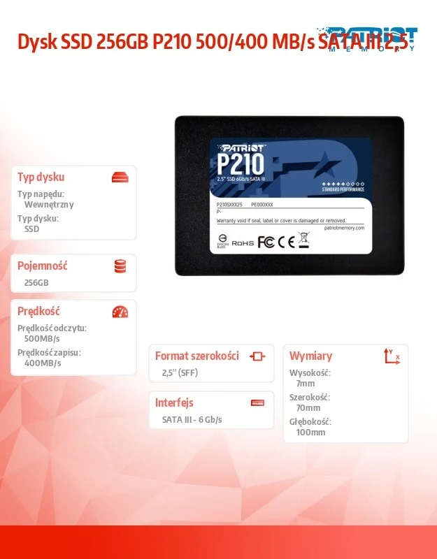 Patriot Memory P210 2.5  256 Gb Serial Ata  Iii