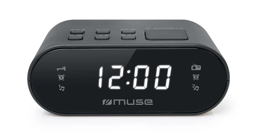 Muse Radio Relogio Despertador Preto