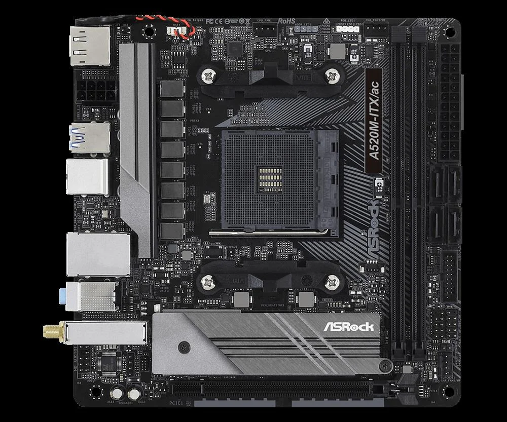Asrock A520m-Itx/Ac, Amd, Socket Am4, Amd Ryzen 3.