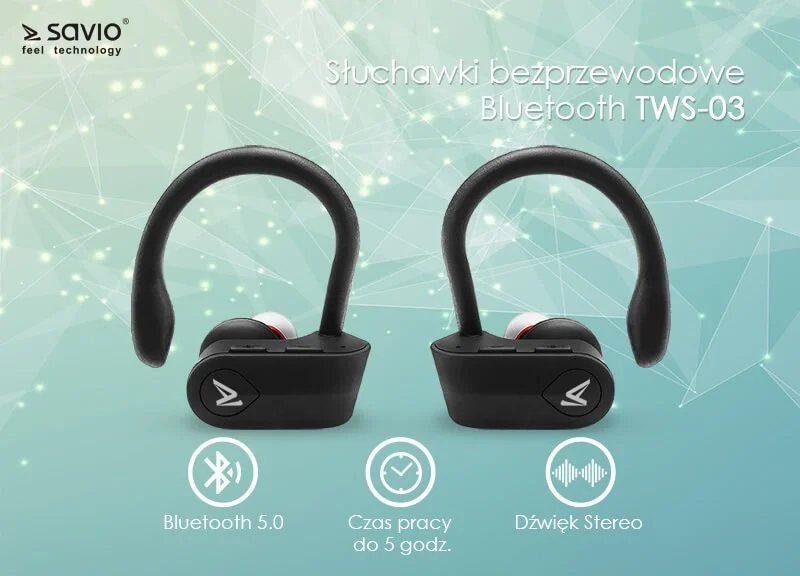 Savio Tws-03 Auriculares Negro