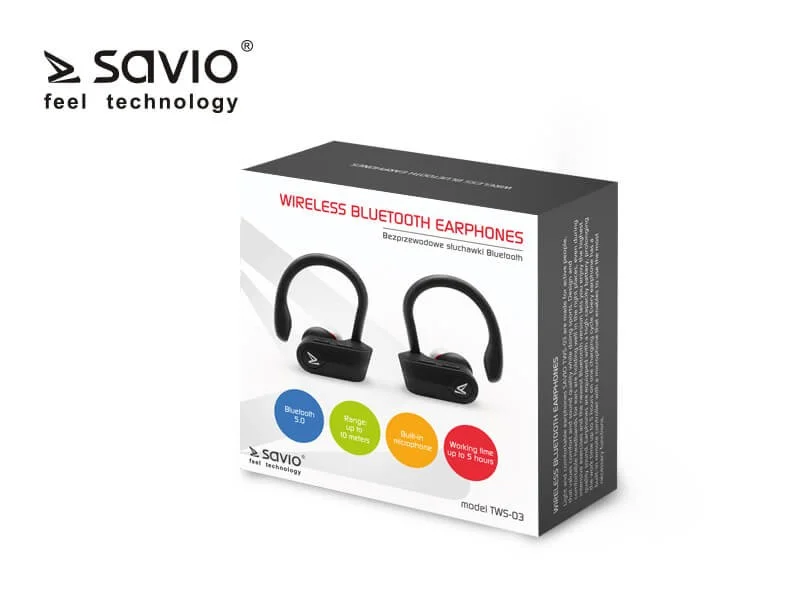 Savio Tws-03 Auriculares Negro