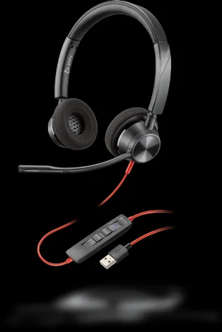 Auscultadores Headset C/ Fios Blackwire 3320-M Preto - Poly