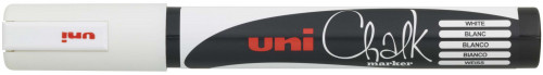 Marcador Uni Chalk Giz Liquido Branco Fluorescente