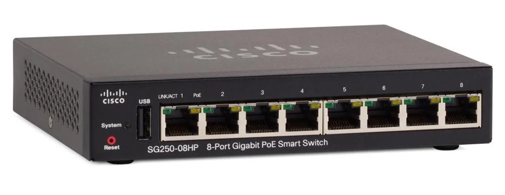 Switch Cisco Sg250-08hp-K9-Eu