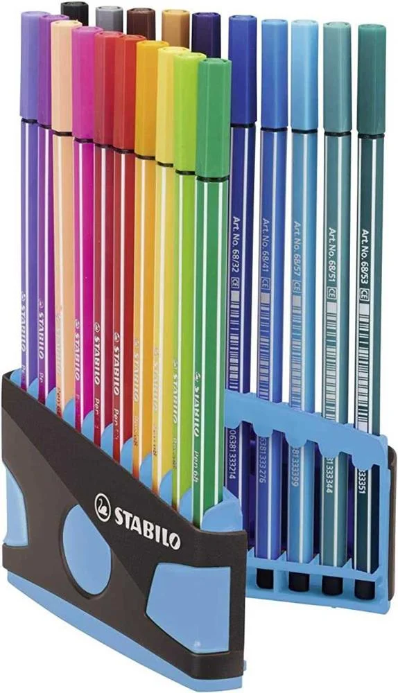 STABILO PEN 68, MÉDIO, 20 CORES, MULTICOR, 1 MM, .