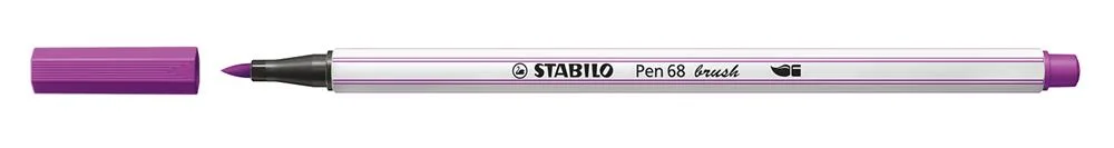 Stabilo Pen 68 Brush, Médio, Roxo, Ponta do Marca.