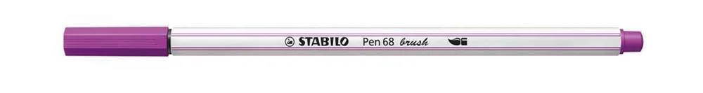 Stabilo Pen 68 Brush, Médio, Roxo, Ponta do Marca.