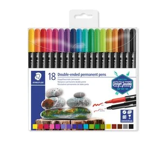 Estuche de Plustico Con 18 Rotuladores, Colores S.