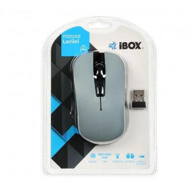 Rato Sem Fios Ibox Loriini Preto/Cinzento 