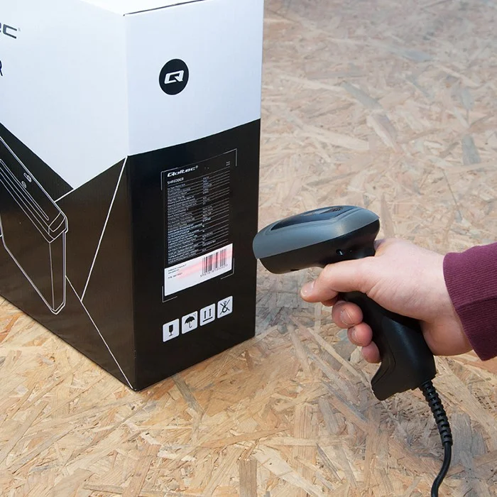 Qoltec 50863 Wired Qr & Barcode Scanner | Usb