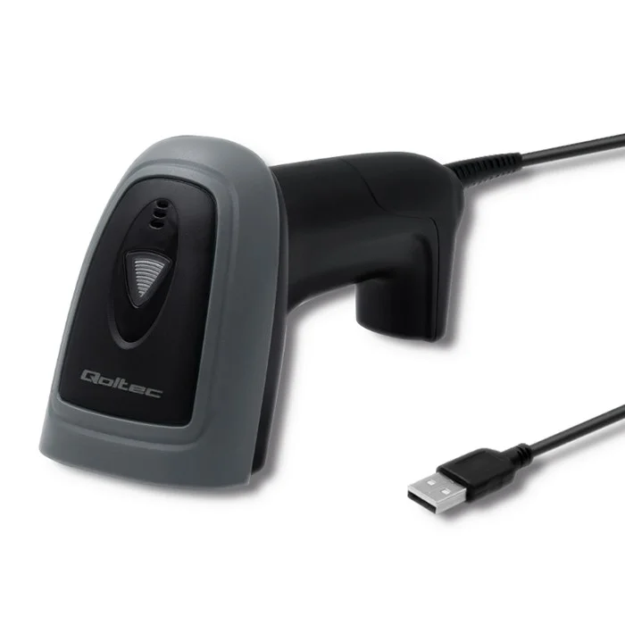 Qoltec 50863 Wired Qr & Barcode Scanner | Usb