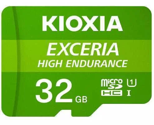 Cartão de Memória Micro Sd com Adaptador Kioxia Exceria High Endurance Classe 10 Uhs-I U3 Verde 32 G