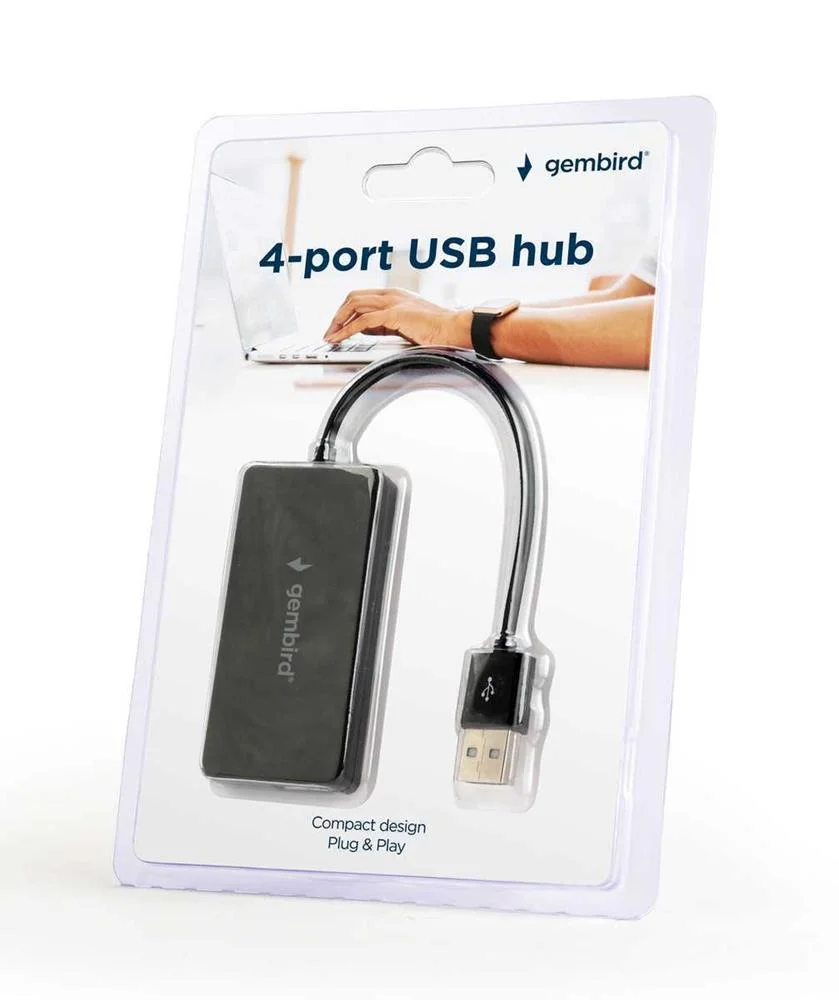 Hub Usb Gembird 2.0 4 Puertos Negro