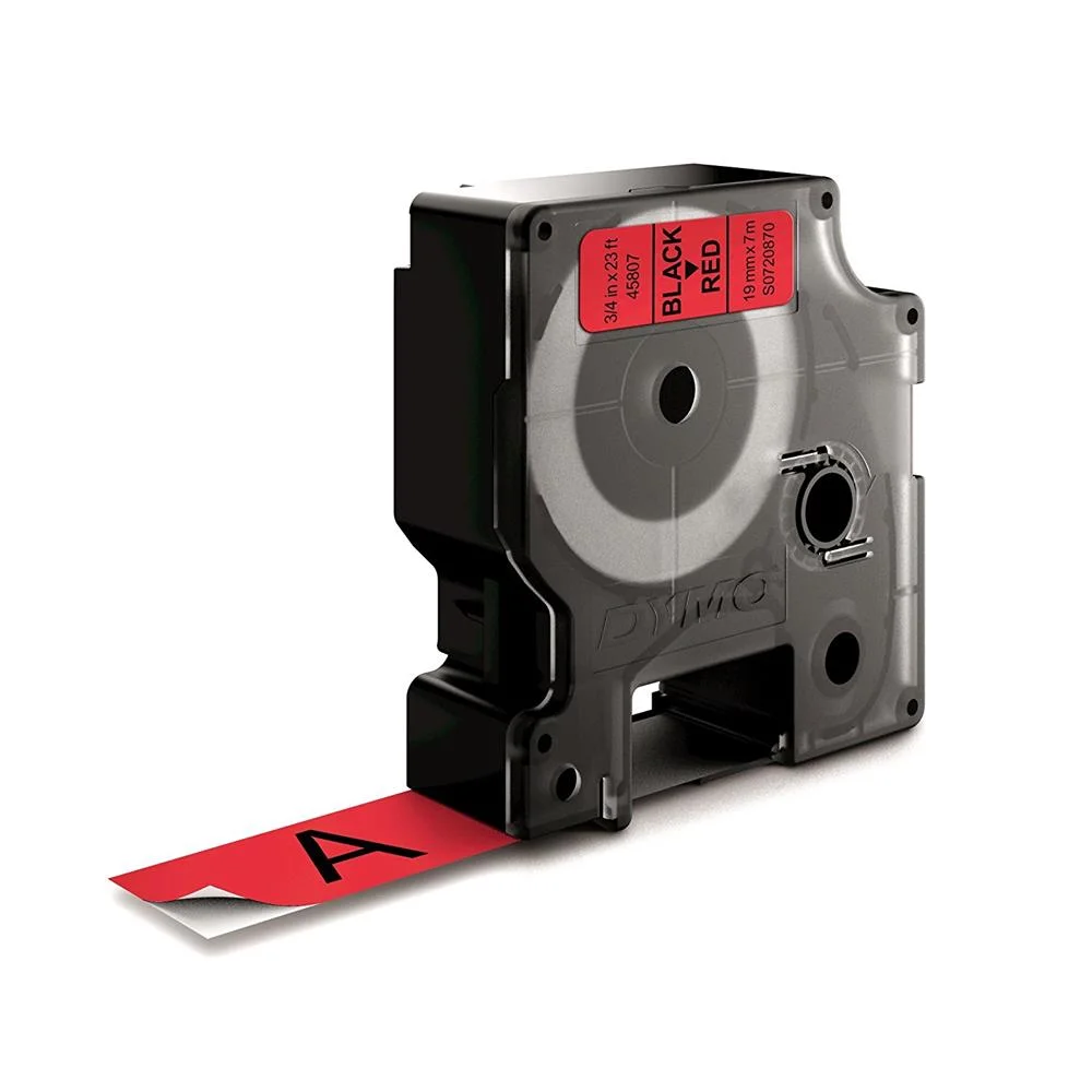 Cinta Rotuladora D1 19mmx7m Negro/Rojo Dymo S0720.