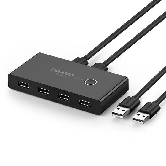 Conmutador Kvm Ugreen 4 Porta Usb 2.0 Negro