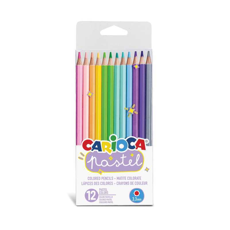 Conjunto de 12 Lápis de Cor Pastel