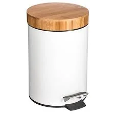 Caixote Do Lixo Wc Bambu Branco 3l Coleção Natureo