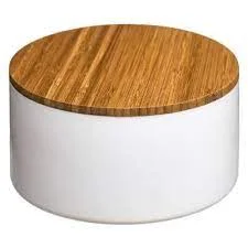 Caixa de Armazenagem com Espelho Casa de Banho Bambu-Branco Coleçao "Natureo