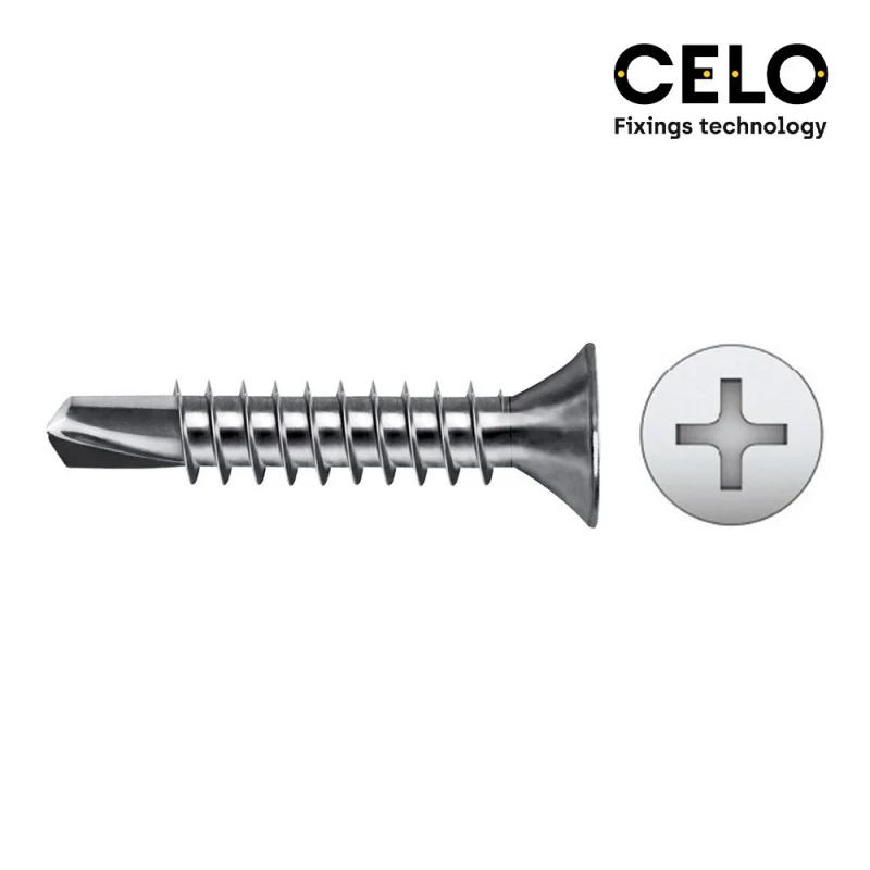 Caixa 250 Uni. Ponta Broca Escariado Philips Din/.