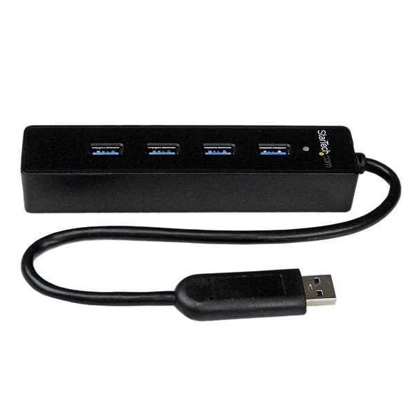 Startech.Com 4-Port Usb 3.0 Hub With Built-In Cable - Superspeed Laptop Usb Hub - Portable Usb Split