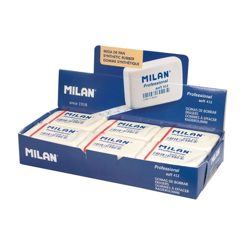 MILAN PROFESSIONAL SOFT 412, BORRACHA, AZUL, BRAN.