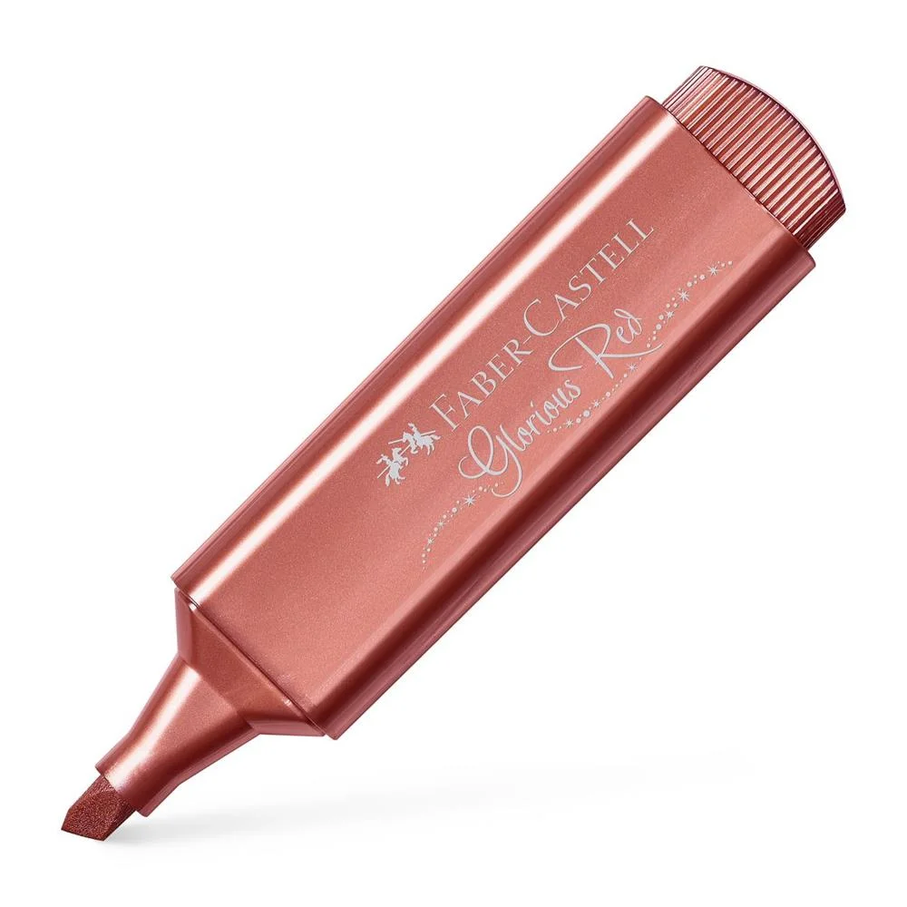 Marcador Textliner "Metálico" Color: Rojo Faber C.