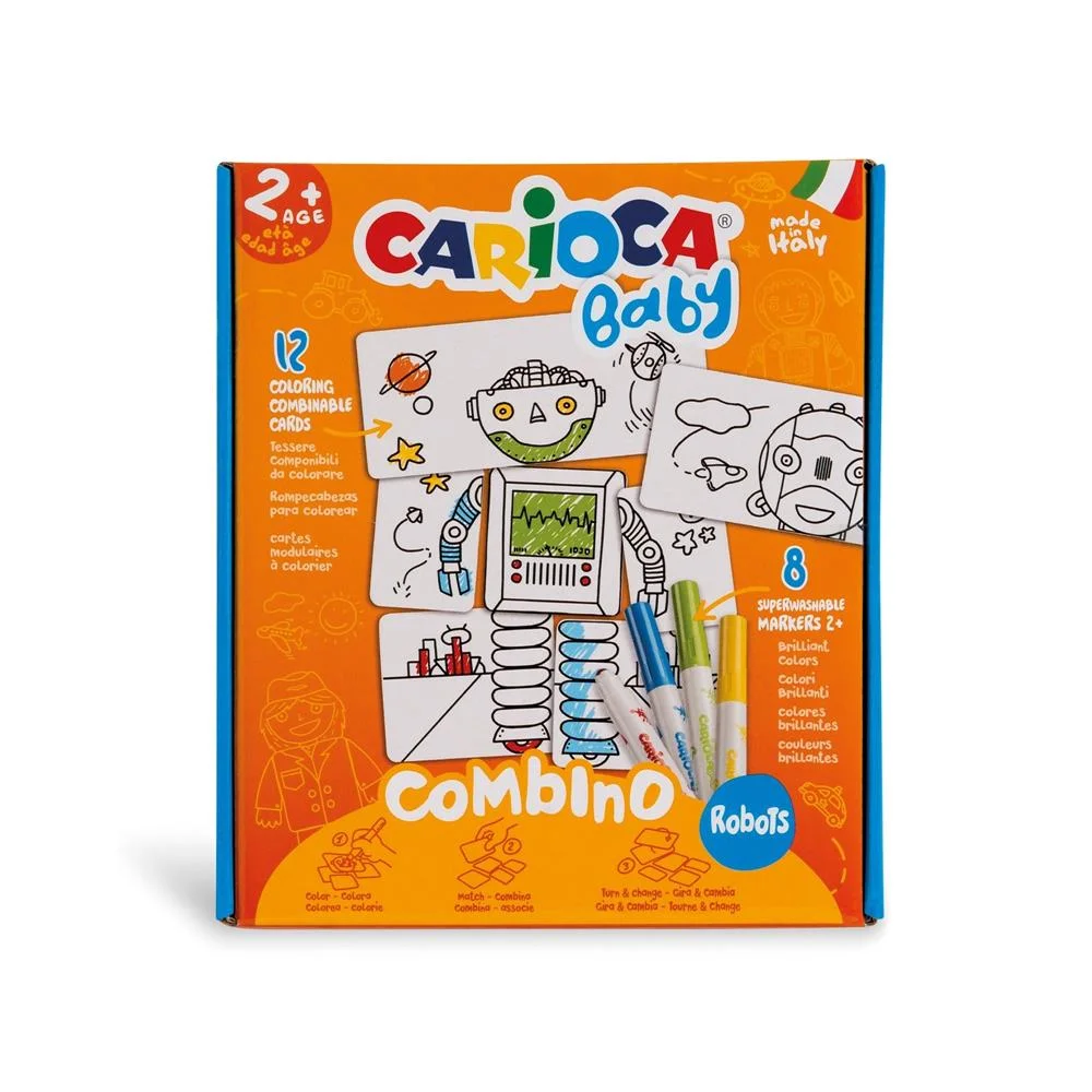 Set Baby Combino 2+ Robots + 8 Rotuladores Carioc.
