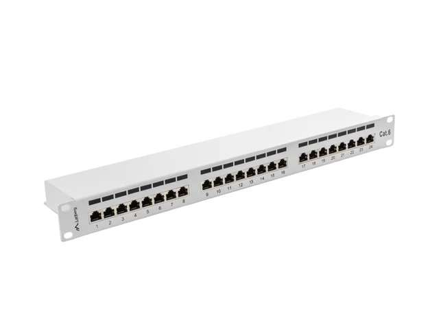 Lanberg Pps6-1024-S, Rj-45, Cat6, Cinzento, Metal.
