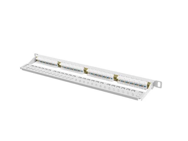 Patch Panel Lanberg Cat.6 Utp 24 Puertos 0.5u Rac.