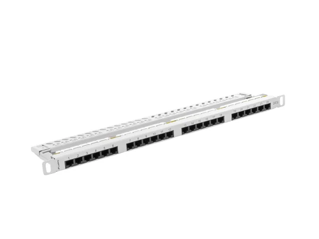 Patch Panel Lanberg Cat.6 Utp 24 Puertos 0.5u Rac.