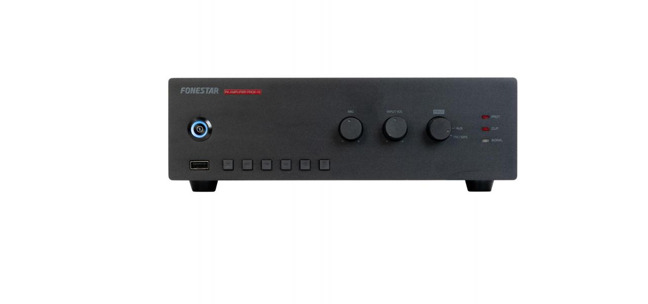 Amplificador Monozona 15 W Rms. Reprodutor Usb/Fm.