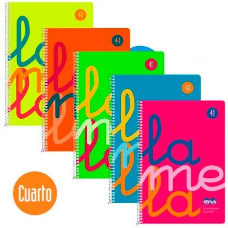 Cuaderno Cuarto Flúor Polipropileno Rayado 4 Mm.C.