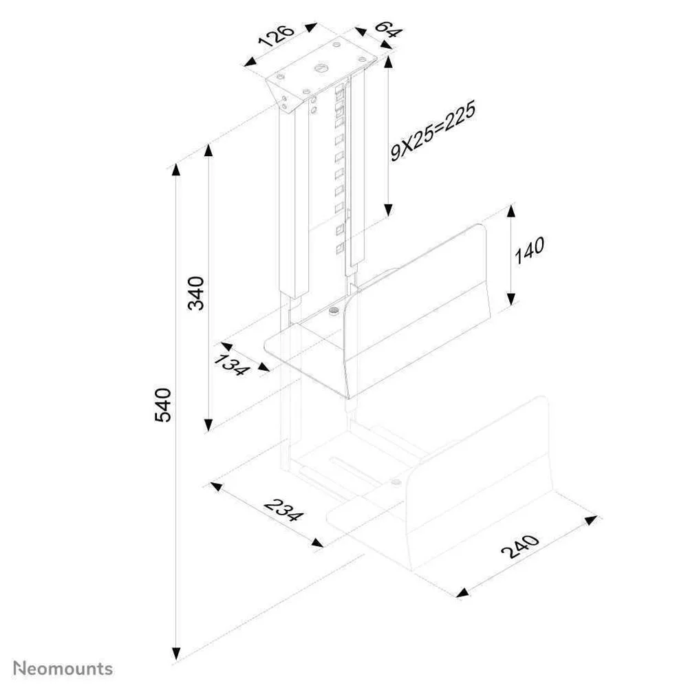 Suporte Neomounts Cpu-D200black