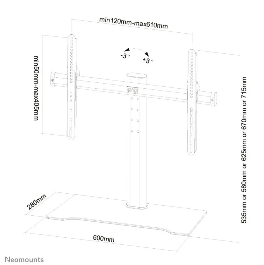 Suporte de Mesa P/Ecrãs Planos (60")- Newstar