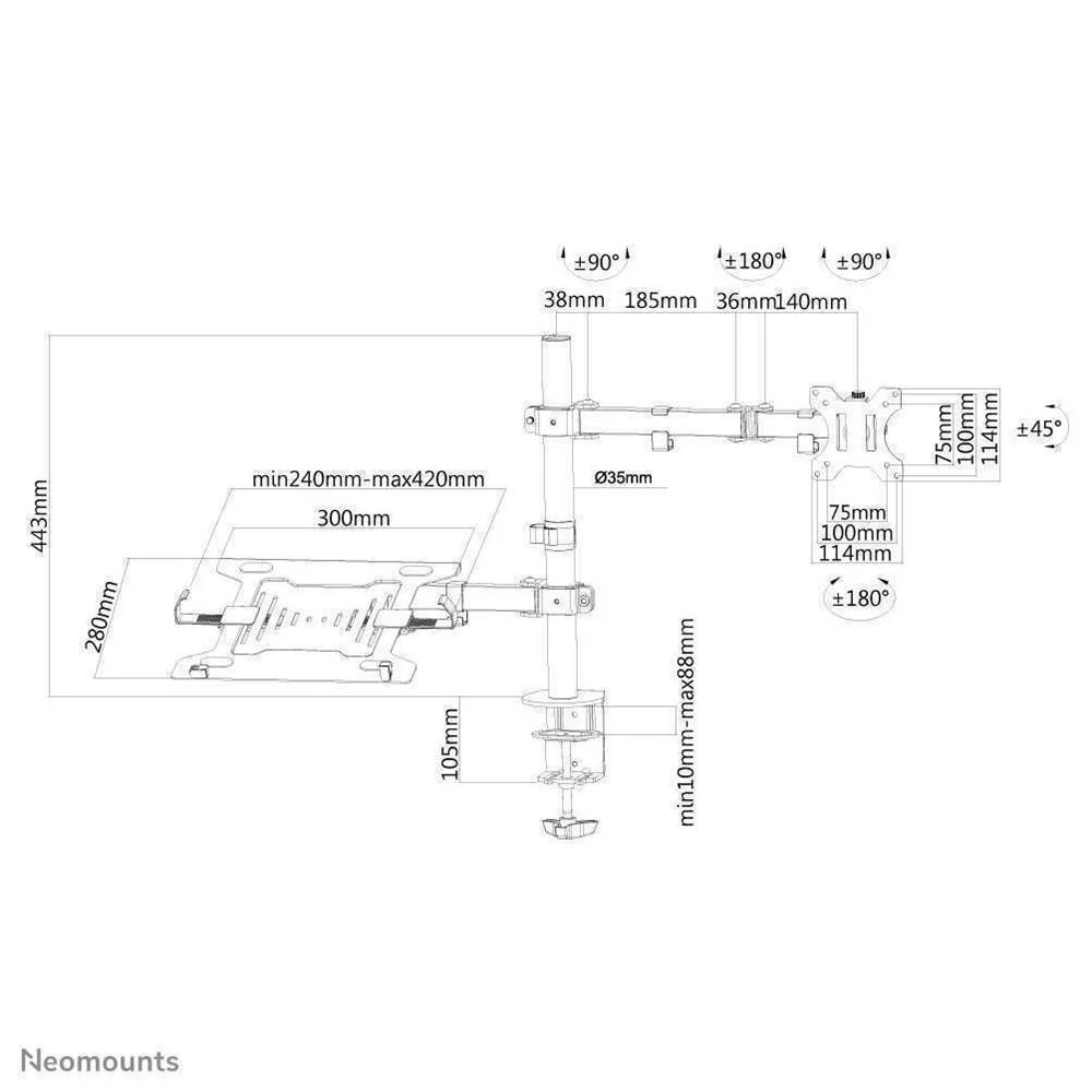 Soporte Tv Neomounts Fpma-D550notebook