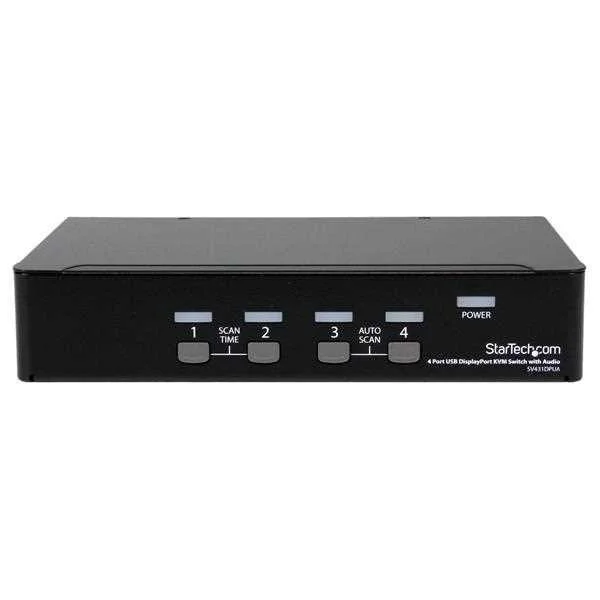 Startech.Com 4 Port Displayport Kvm Switch W/ Audio - Usb, Keyboard, Video, Mouse, Computer Switch B