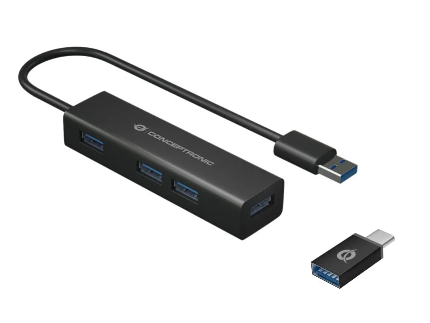 Conceptronic Hub Usb-A 3.0 Con 4x Usb-A 3.0 + Ada.