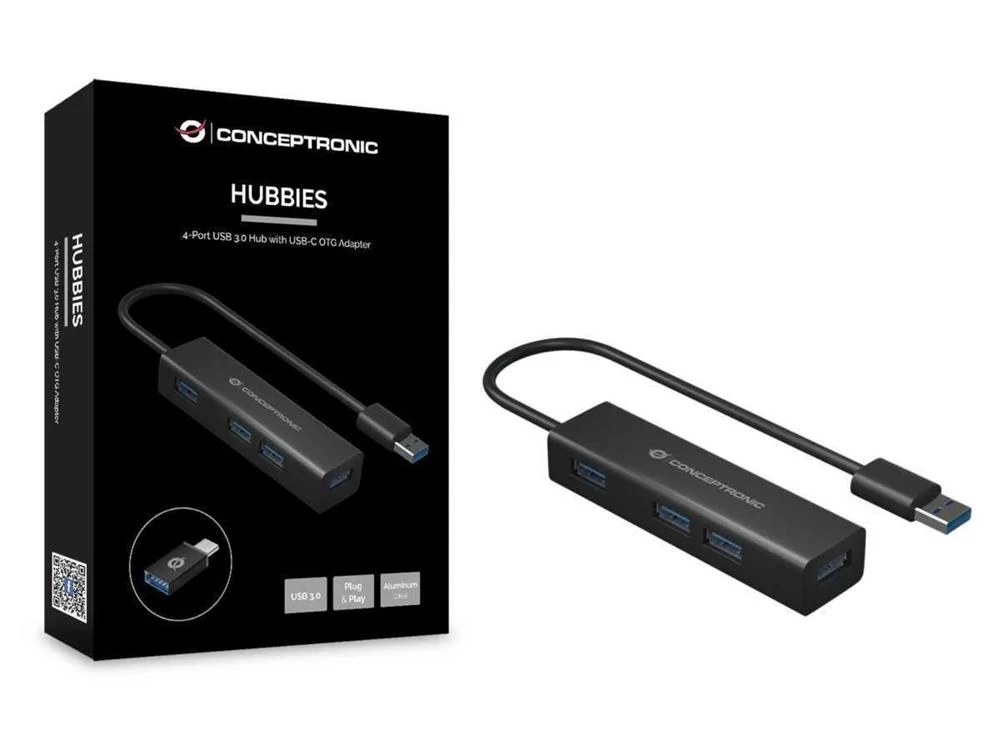 Conceptronic Hub Usb-A 3.0 Con 4x Usb-A 3.0 + Ada.