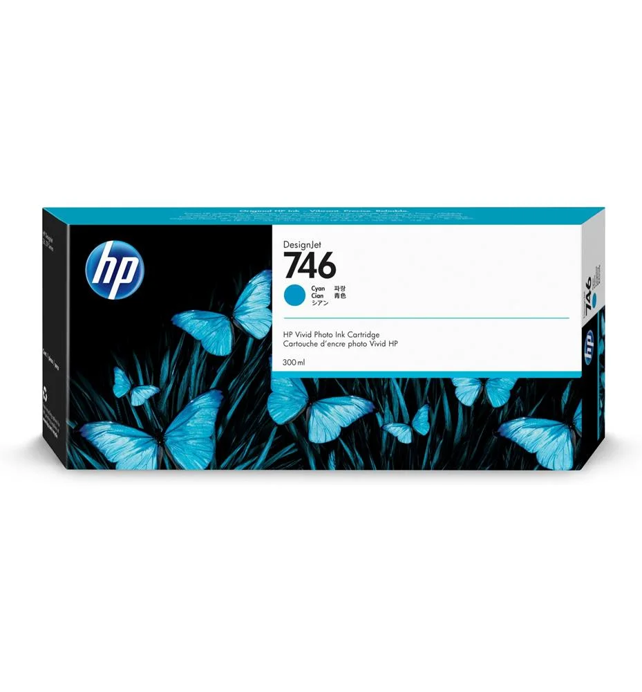 Tinteiro de Tinta Original Hp 746 Ciano 