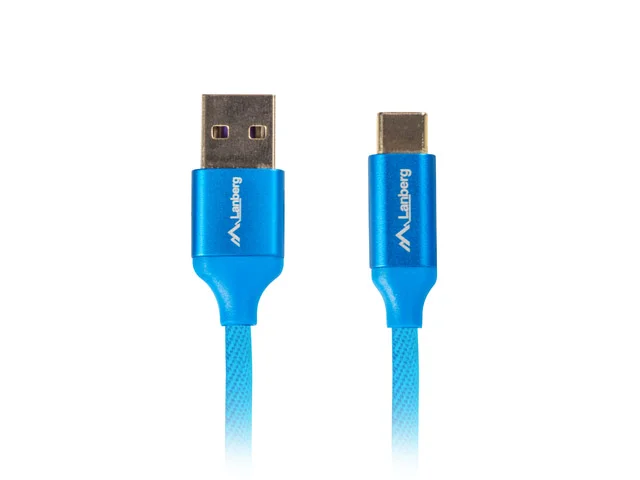 Cable Usb Lanberg 2.0 Macho/Usb C Macho Quick Charge 3.0 1m Azul